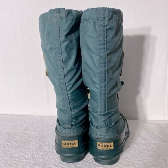 Vintage Sorel Snowlion Green Mid Calf Insulated Winter Boots Snow Boots 8 - Picture 5 of 15